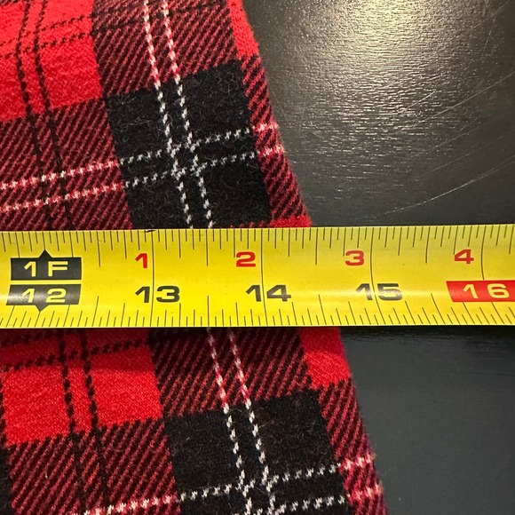 Brandy Melville Women's Red Plaid High Waist‎ Pants Made in Italy - Picture 12 of 14